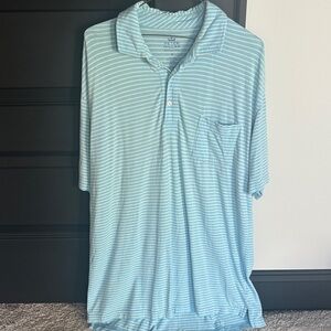 Peter Millar Sky Blue Striped Polo Shirt
